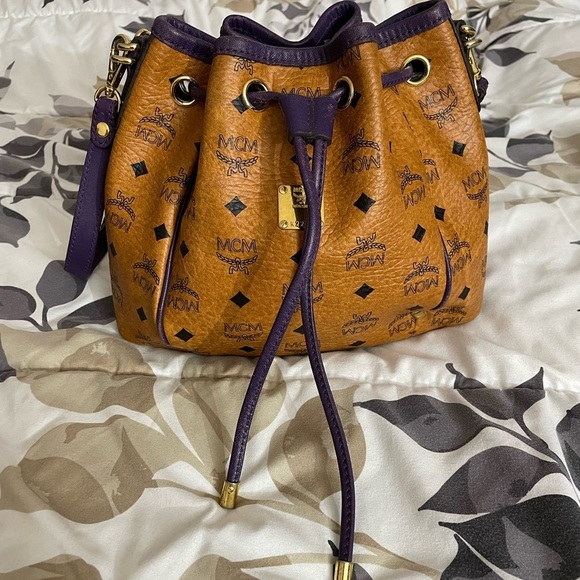 MCM Handbags - Authentic MCM Two Way Bucket Bag